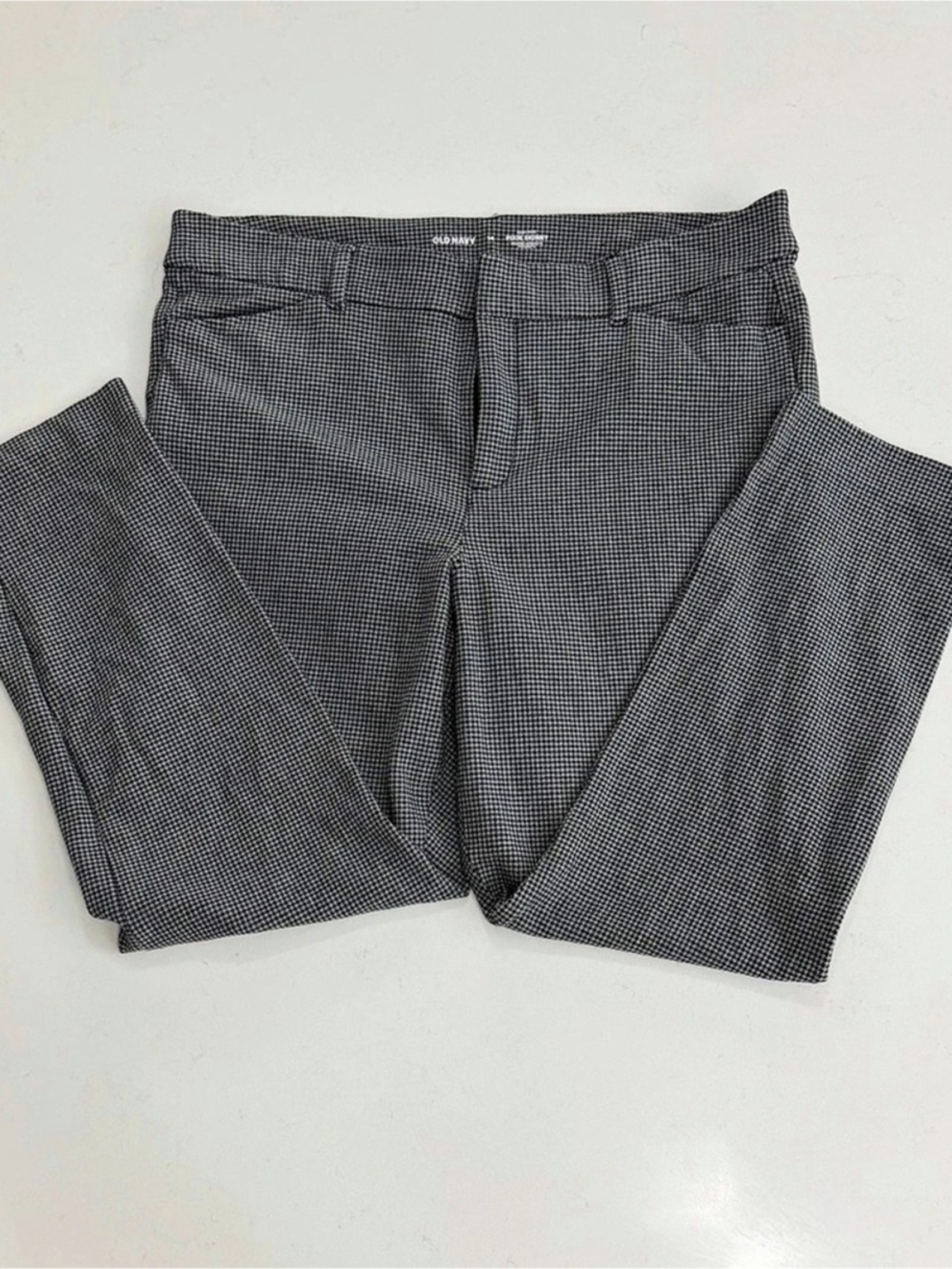 OLD NAVY High-Waisted Pixie Skinny Ankle Pants Houndstooth Black & Grey Size 14